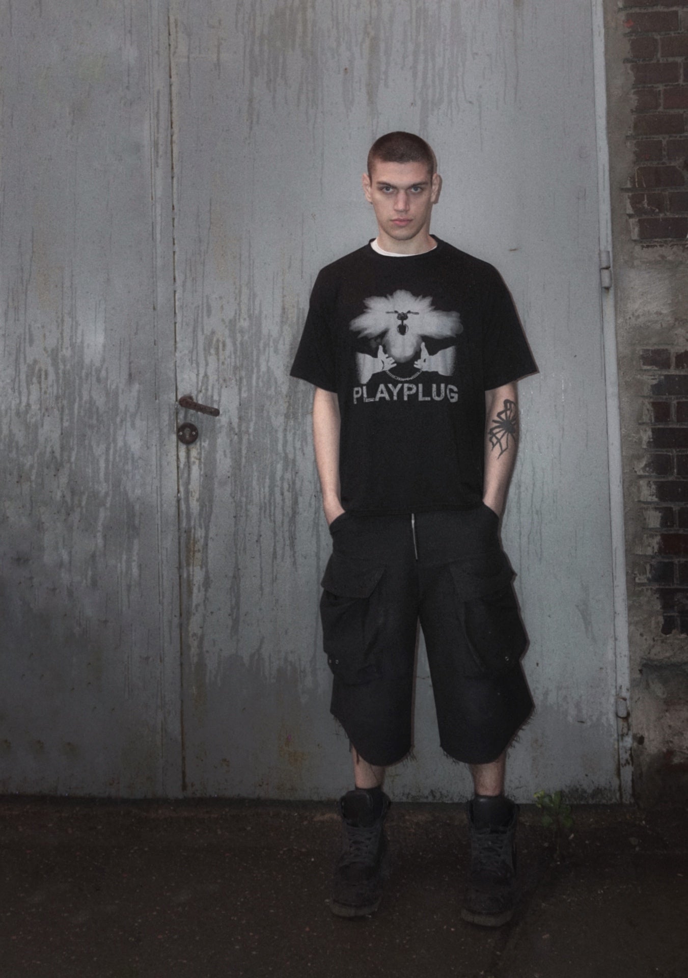 "PLAYPLUG" Black T-Shirt