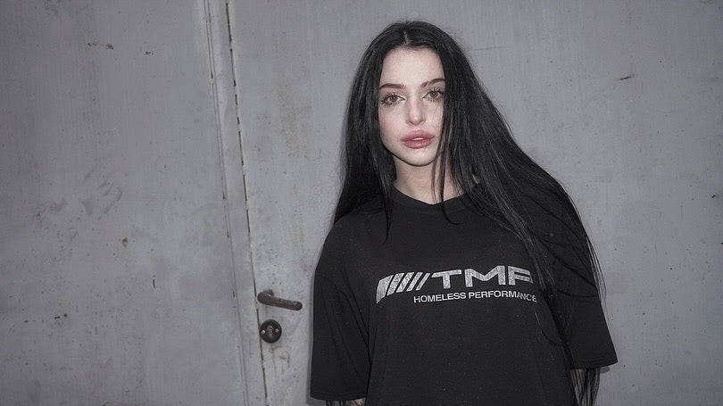 "TEARSMONEYPROD" Black T-Shirt