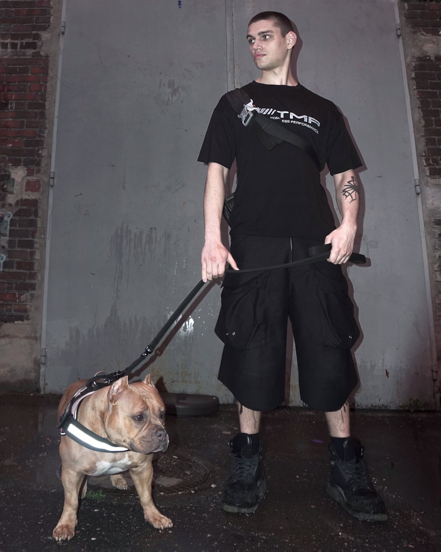"TEARSMONEYPROD" Black T-Shirt