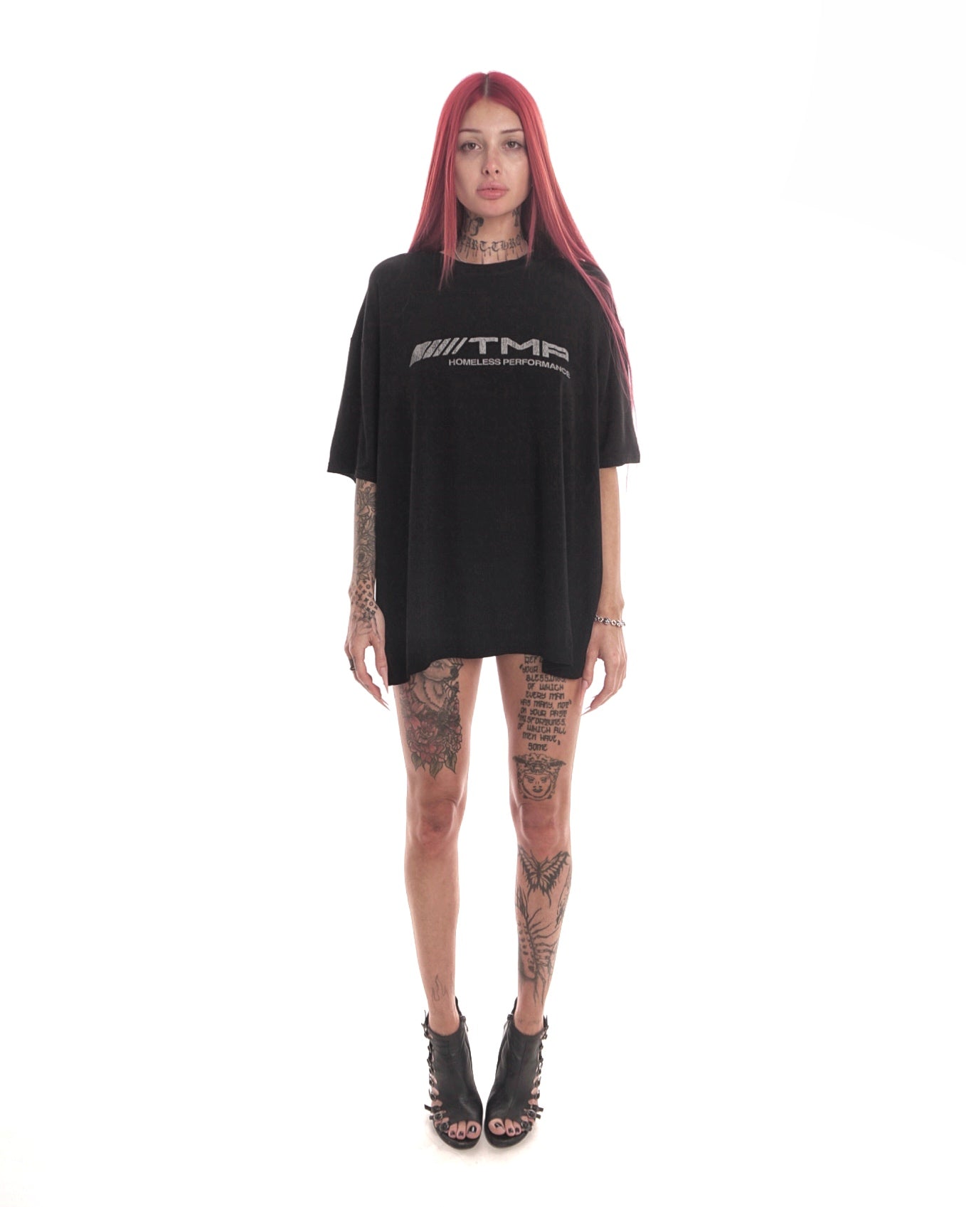 "TEARSMONEYPROD" Black T-Shirt