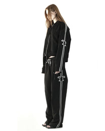 &quot;TMP&quot; Black Track Pants