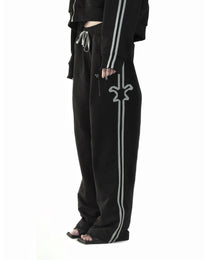 &quot;TMP&quot; Black Track Pants