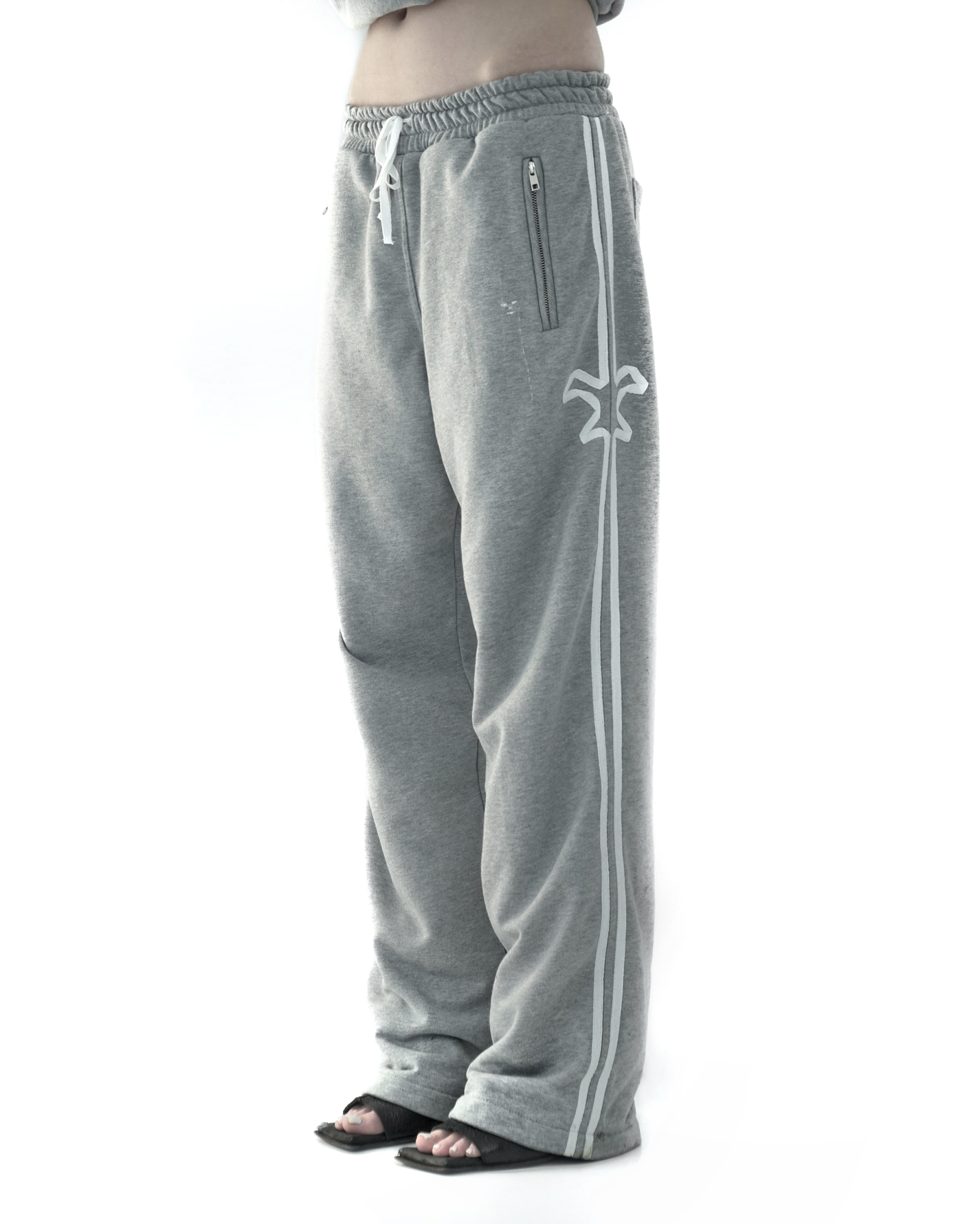 &quot;TMP&quot; Gray Track Pants