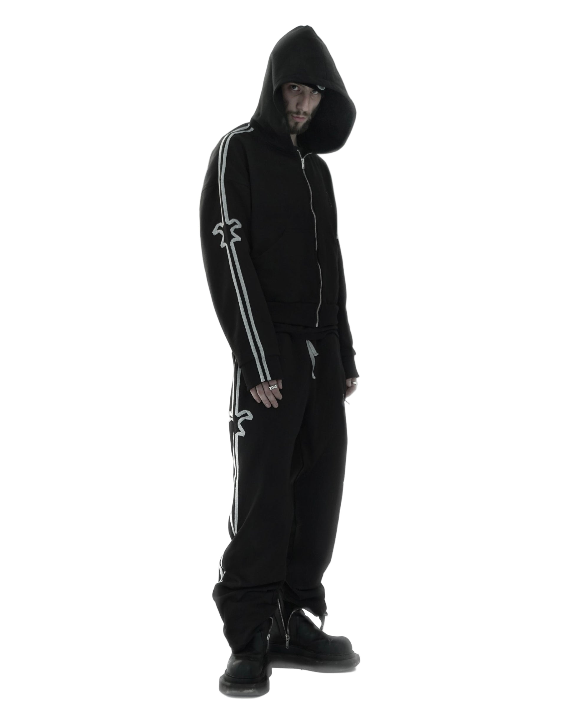 &quot;TMP&quot; Black Track Pants