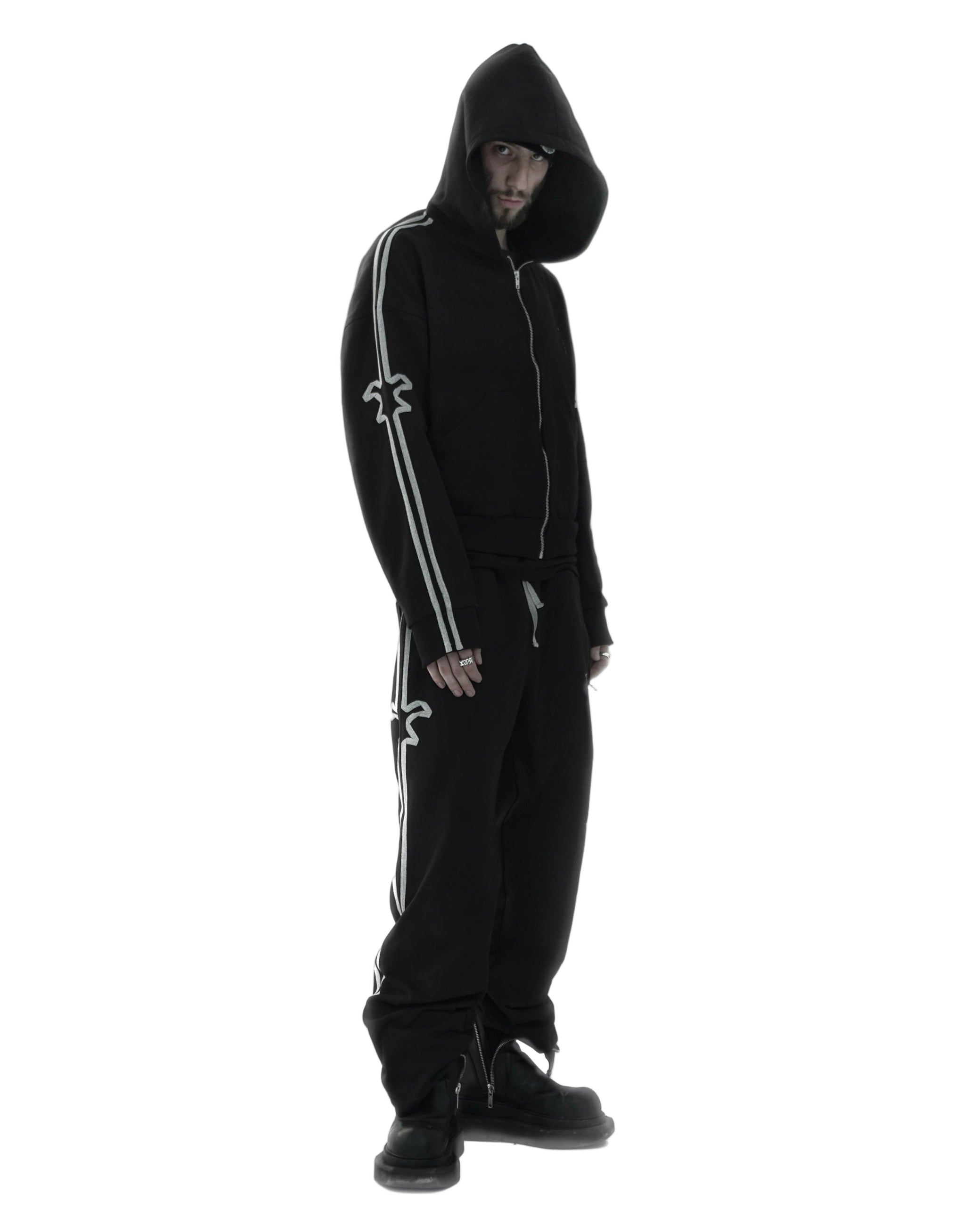 &quot;TMP&quot; Black Track Pants