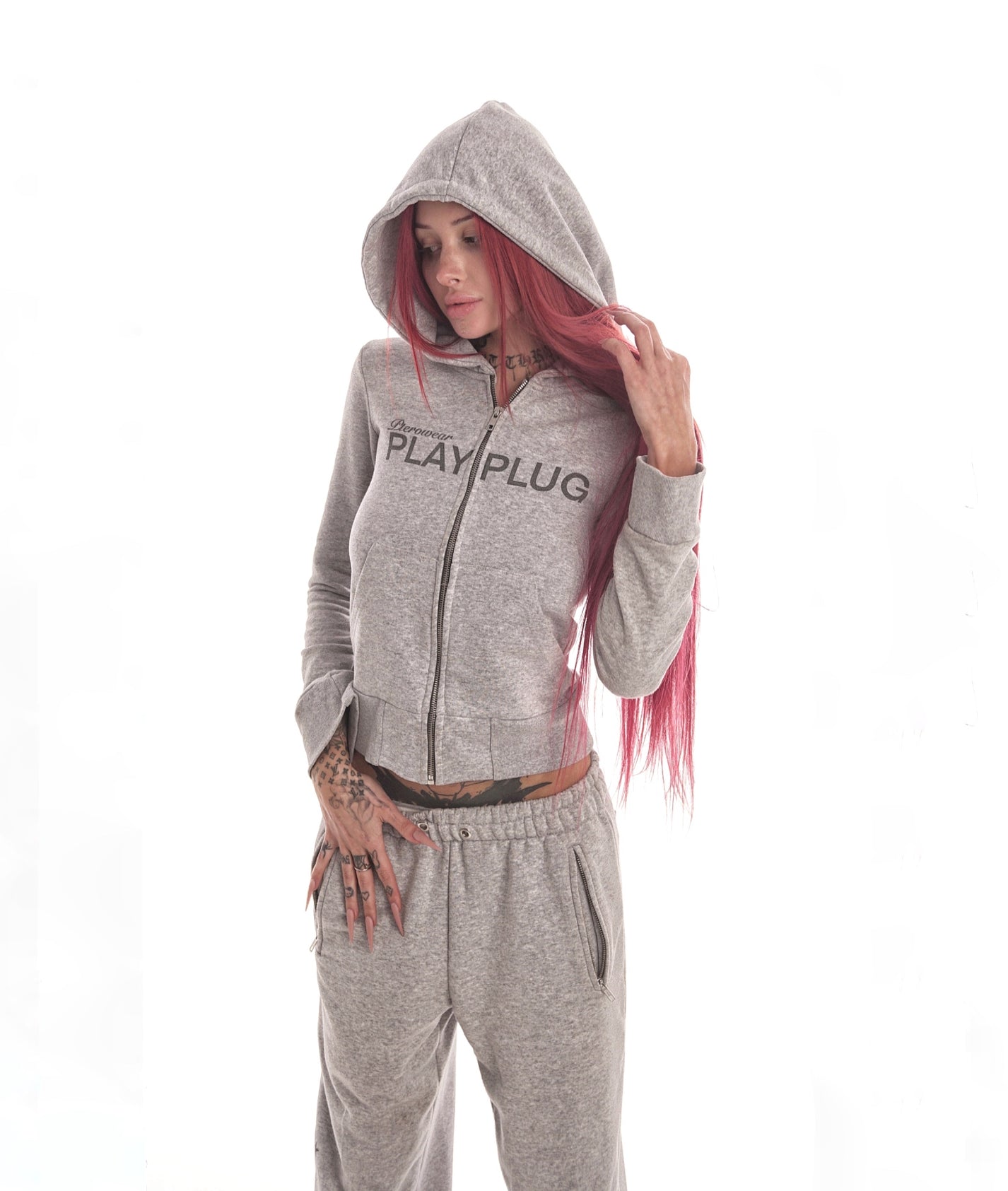 &quot;PLAYPLUG&quot; Zip-Hoodie