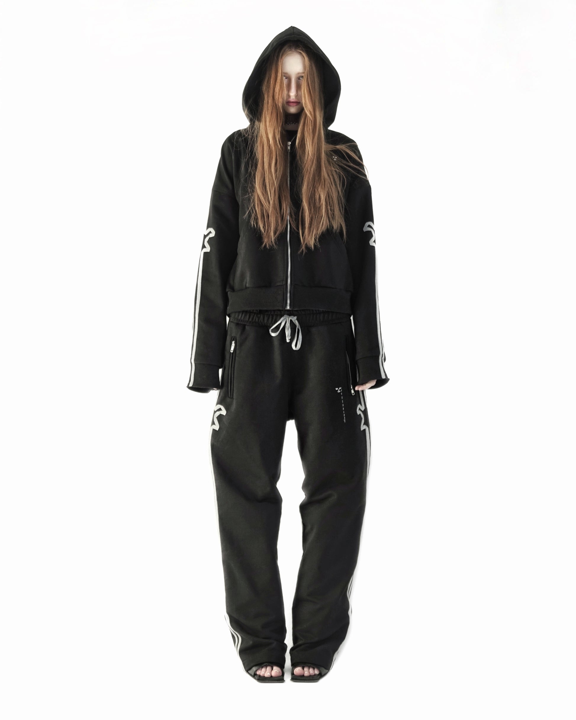 &quot;TMP&quot; Black Track Pants