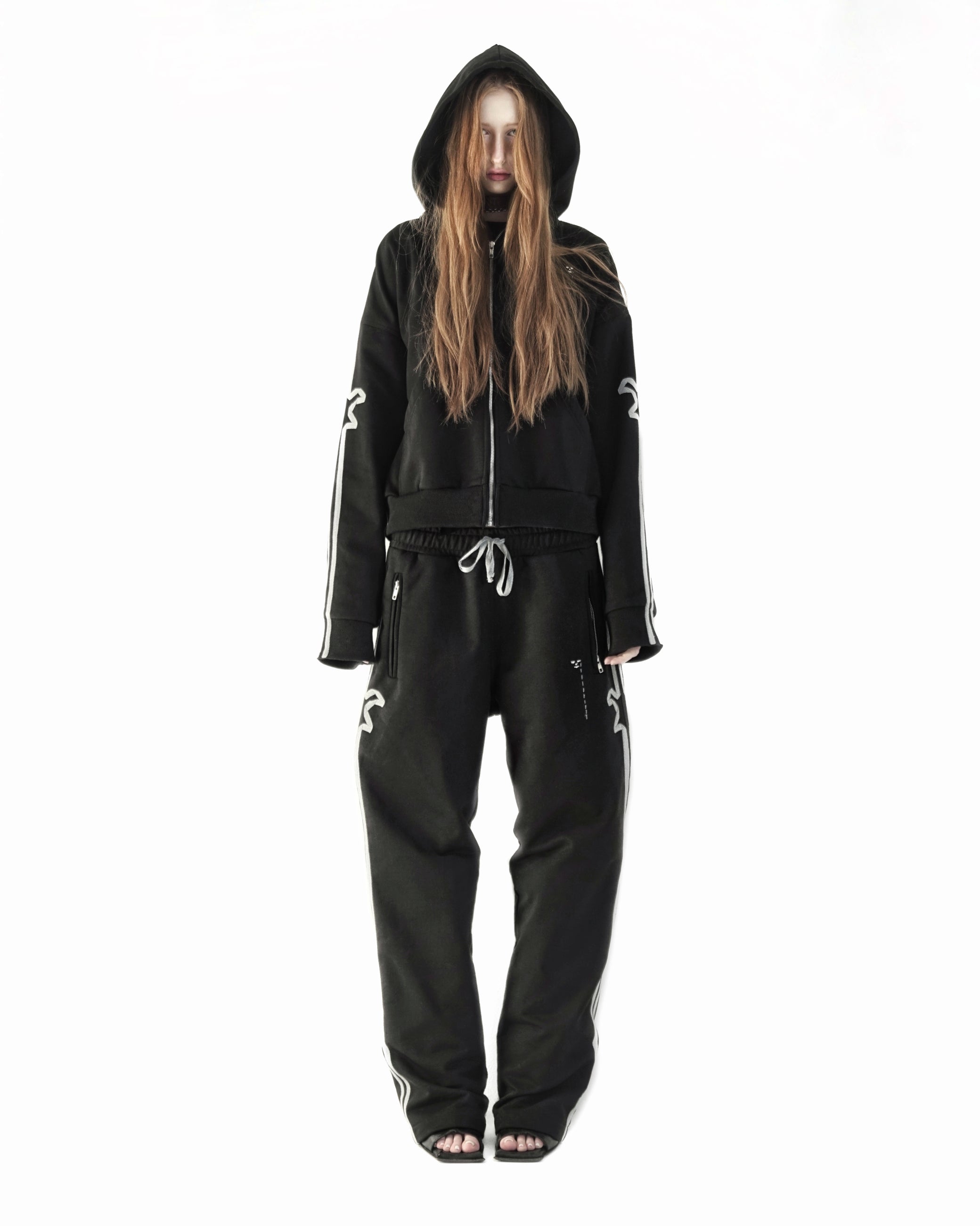 &quot;TMP&quot; Black Track Pants