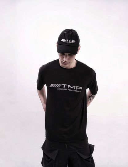 "TEARSMONEYPROD" Black T-Shirt
