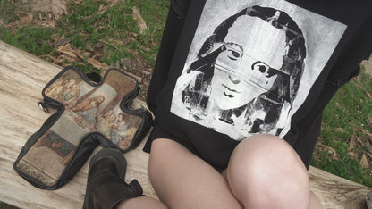 "LISA" White Square Hoodie