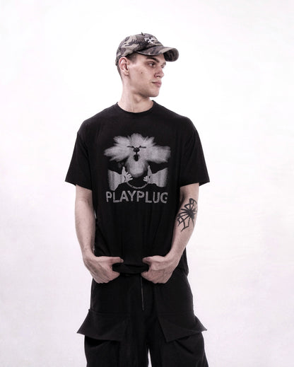 "PLAYPLUG" Black T-Shirt