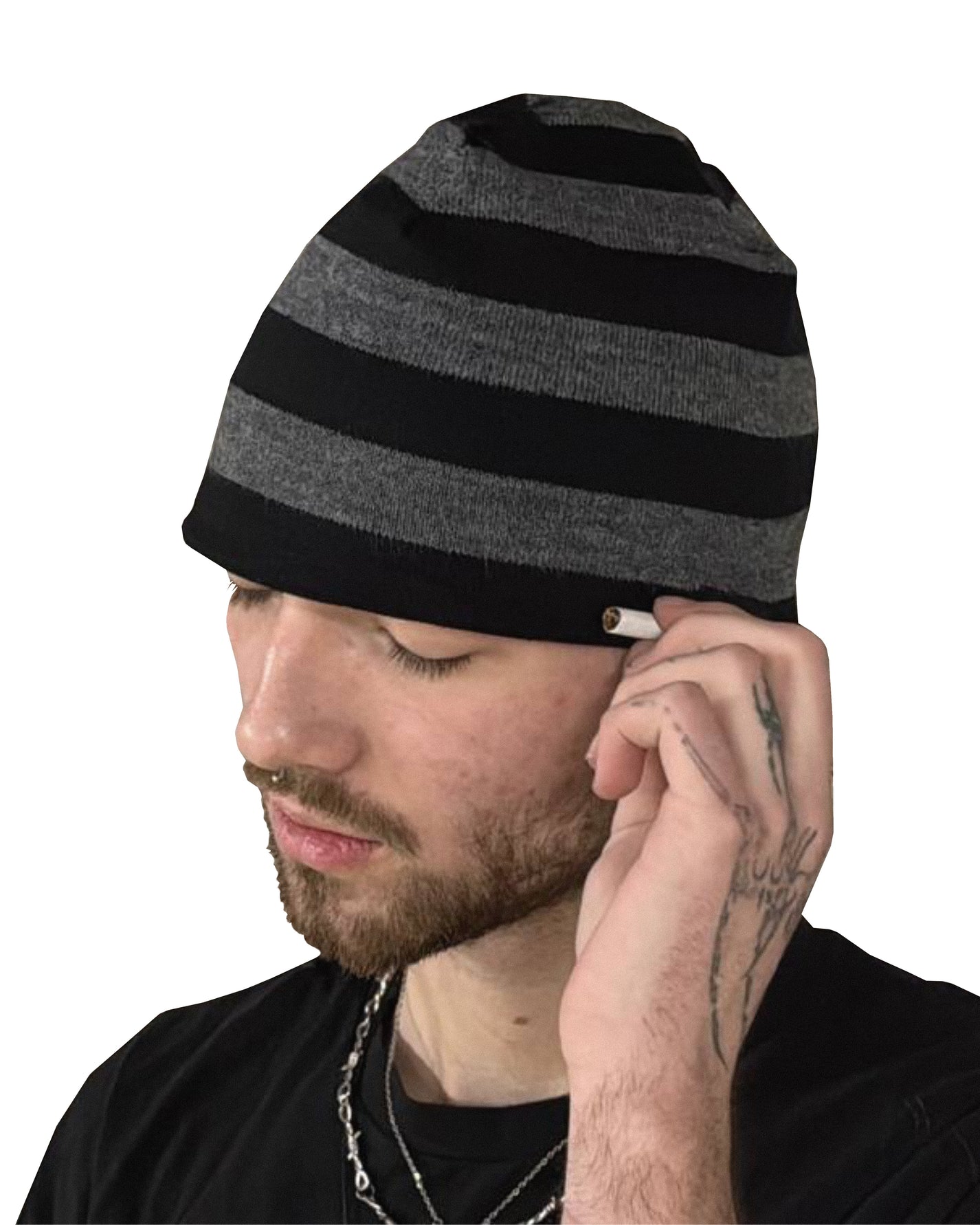 "Stripes" Reversible Beanie